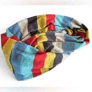 Infinity Scarf Knit Striped Colorful Warm Cozy SKU 20